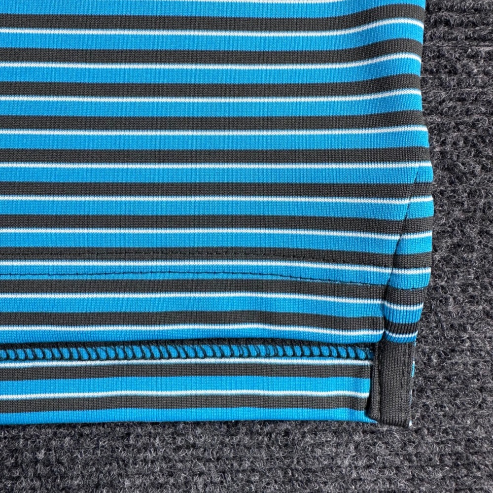 Callaway Opti-Dri Mens Blue Black Striped Short Sleeve Golf Polo Shirt Size M - Picture 7 of 12